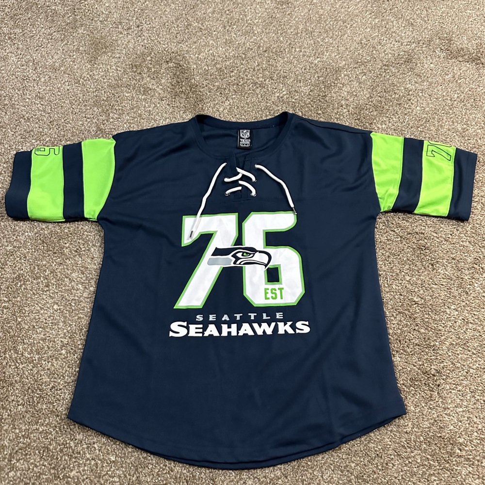 Seattle Seahawks NFL Team Apparel Navy Shirt